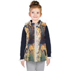 Elephant Mandala Kids  Hooded Puffer Vest by goljakoff