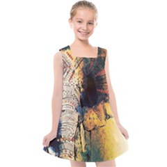 Elephant Mandala Kids  Cross Back Dress by goljakoff