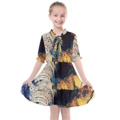 Elephant Mandala Kids  All Frills Chiffon Dress by goljakoff