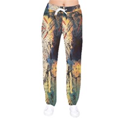 Elephant Mandala Women Velvet Drawstring Pants by goljakoff