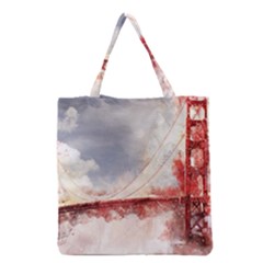 Golden Bridge Grocery Tote Bag by goljakoff