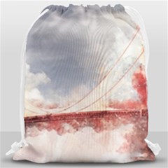 Golden Bridge Drawstring Bag (large) by goljakoff