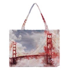 Golden Bridge Medium Tote Bag by goljakoff