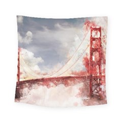 Golden Bridge Square Tapestry (small) by goljakoff