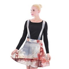 Golden Bridge Suspender Skater Skirt by goljakoff