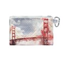 Golden bridge Canvas Cosmetic Bag (Medium) View2