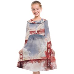 Golden Bridge Kids  Midi Sailor Dress by goljakoff