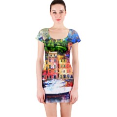 Boat Short Sleeve Bodycon Dress by goljakoff