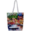 Boat Full Print Rope Handle Tote (Small) View1