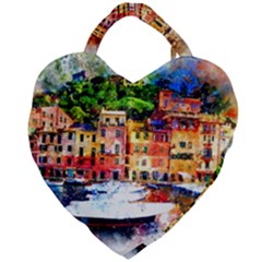 Boat Giant Heart Shaped Tote by goljakoff