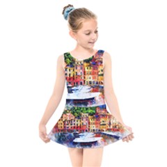 Boat Kids  Skater Dress Swimsuit by goljakoff