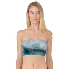 Blue Green Waves Bandeau Top by goljakoff