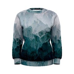 Blue Green Waves Women s Sweatshirt by goljakoff