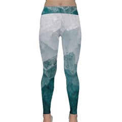 Blue Green Waves Classic Yoga Leggings by goljakoff