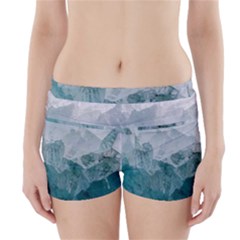 Blue Green Waves Boyleg Bikini Wrap Bottoms by goljakoff