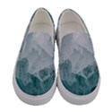 Blue green waves Women s Canvas Slip Ons View1