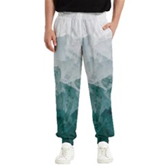 Blue Green Waves Men s Elastic Waist Pants by goljakoff