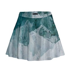 Blue Waves Mini Flare Skirt by goljakoff