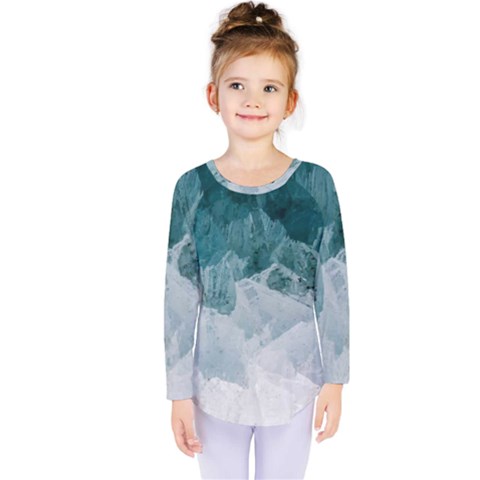 Blue Waves Kids  Long Sleeve Tee by goljakoff