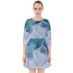 Blue Waves Smock Dress by goljakoff