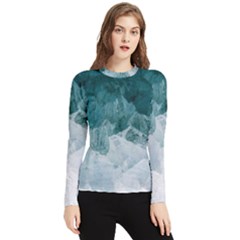 Blue Waves Women s Long Sleeve Rash Guard by goljakoff