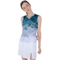 Blue waves Women s Sleeveless Sports Top View1