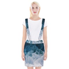 Blue Ocean Waves Braces Suspender Skirt by goljakoff