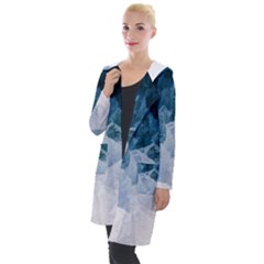 Blue Ocean Waves Hooded Pocket Cardigan by goljakoff