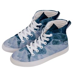 Blue Ocean Waves Men s Hi-top Skate Sneakers by goljakoff