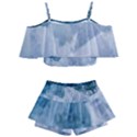 Blue ocean waves Kids  Off Shoulder Skirt Bikini View1