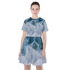 Blue Ocean Waves Sailor Dress by goljakoff