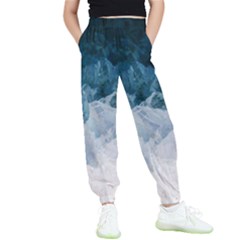 Blue Ocean Waves Kids  Elastic Waist Pants by goljakoff