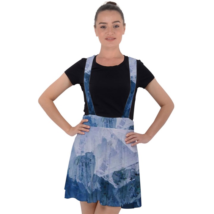 Blue mountain Velvet Suspender Skater Skirt