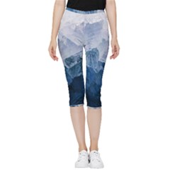 Blue Mountain Inside Out Lightweight Velour Capri Leggings  by goljakoff