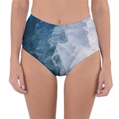 Blue waves Reversible High-Waist Bikini Bottoms