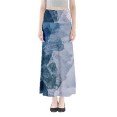 Blue Waves Full Length Maxi Skirt by goljakoff