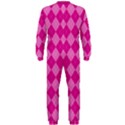 Pink Diamond Pattern OnePiece Jumpsuit (Men)  View2