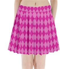 Pink Diamond Pattern Pleated Mini Skirt by ArtsyWishy