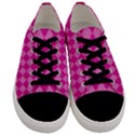 Pink Diamond Pattern Men s Low Top Canvas Sneakers View1