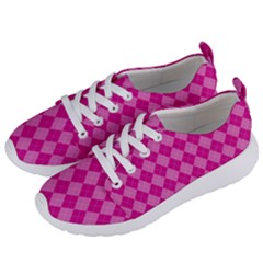 Pink Diamond Pattern Women s Lightweight Sports Shoes by ArtsyWishy