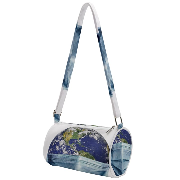 Earth With Face Mask Pandemic Concept Mini Cylinder Bag