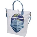 Earth With Face Mask Pandemic Concept Buckle Top Tote Bag View2