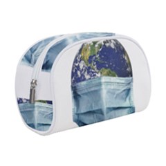 Earth With Face Mask Pandemic Concept Make Up Case (small) by dflcprintsclothing