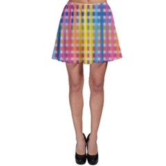 Digital Paper Stripes Rainbow Colors Skater Skirt