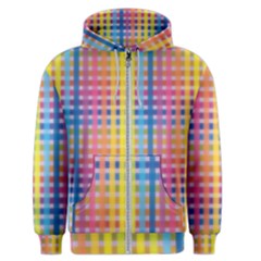 Digital Paper Stripes Rainbow Colors Men s Zipper Hoodie