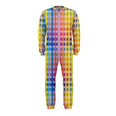 Digital Paper Stripes Rainbow Colors Onepiece Jumpsuit (kids)