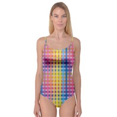 Digital Paper Stripes Rainbow Colors Camisole Leotard 