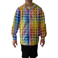 Digital Paper Stripes Rainbow Colors Kids  Hooded Windbreaker