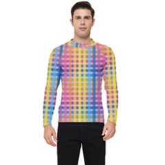 Digital Paper Stripes Rainbow Colors Men s Long Sleeve Rash Guard