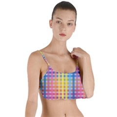 Digital Paper Stripes Rainbow Colors Layered Top Bikini Top 